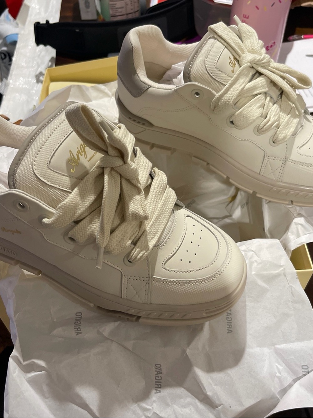 AXEL ARIGATO Area Haze Low Top SNEAKERS Beige Women’s US 9  EU 40 SHOES $360